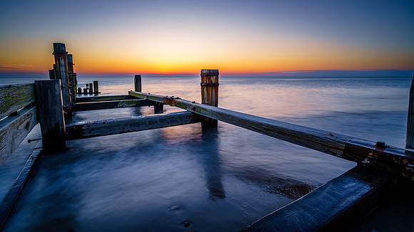 Breakwater at Dawn in Norfolk