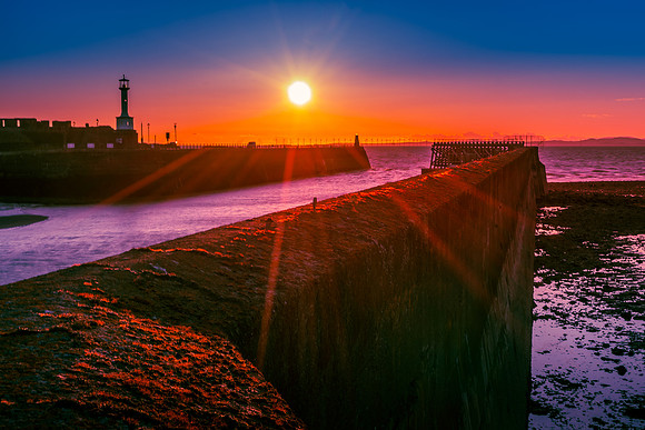 Maryport Harbour at Sunset