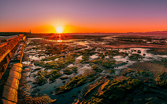 Maryport Beach at Sunset
