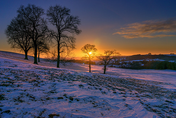Sunset over Whitbarrow Scar