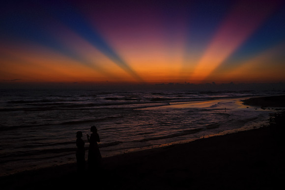 Sunset rays in Florida