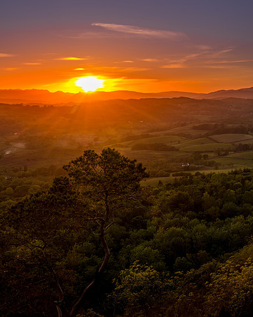 Sunset over the Western Lake District Fells