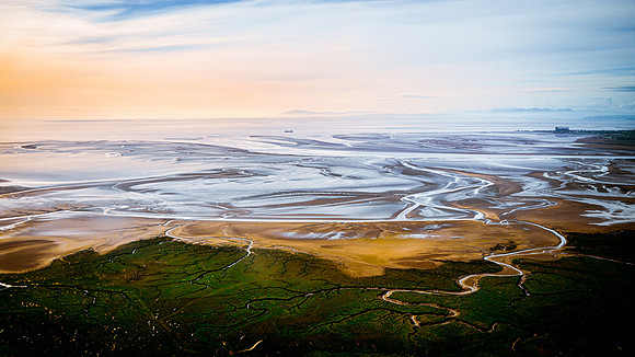 Morecambe Bay from the air